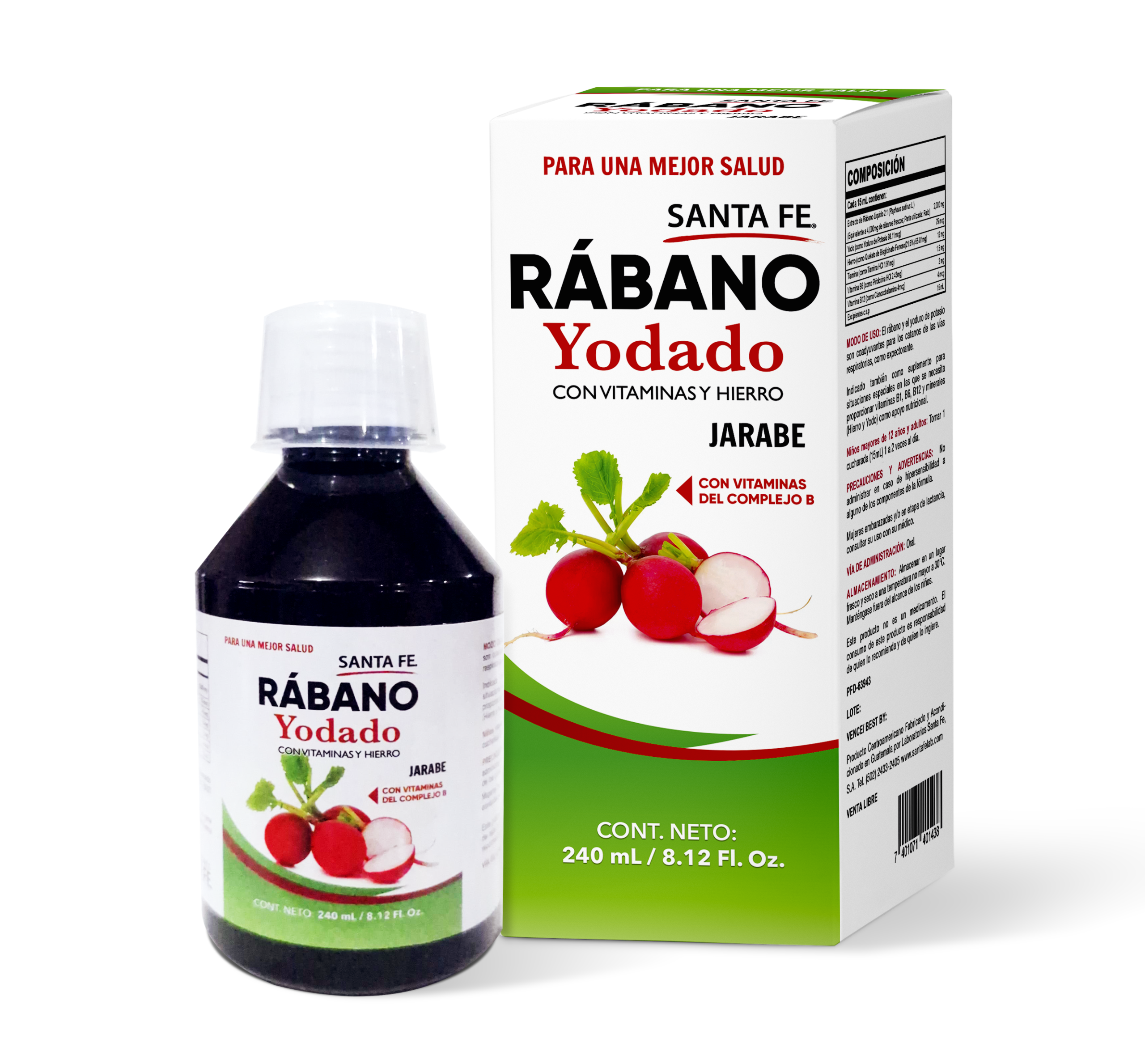 Rábano Yodado Jarabe