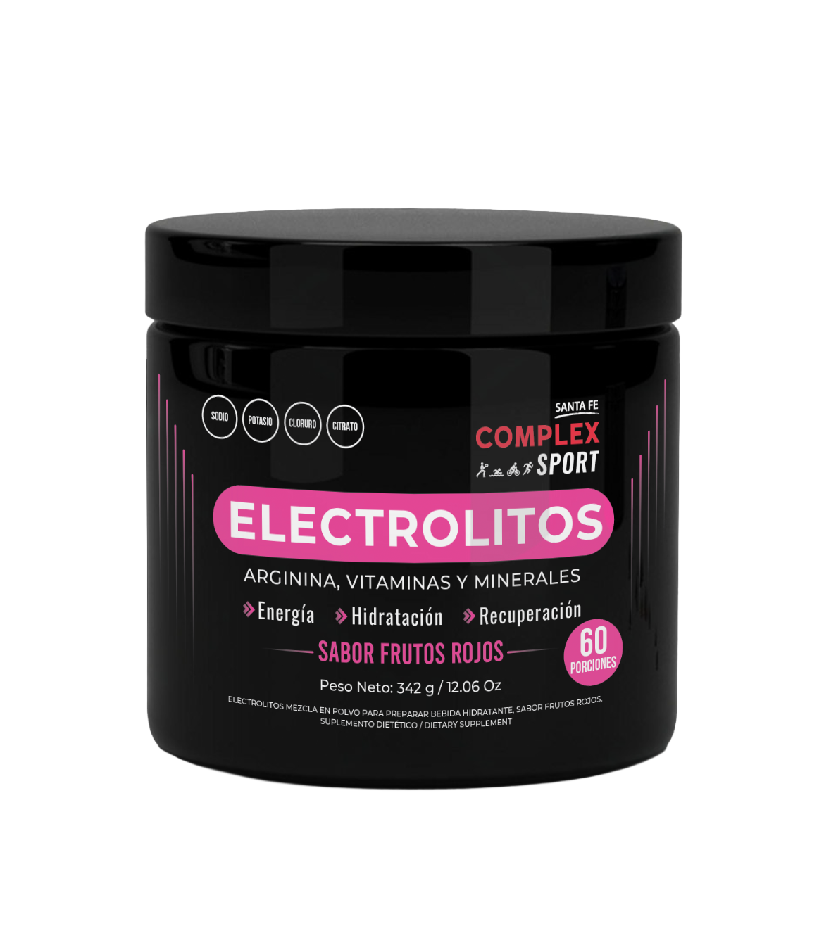 Electrolitos con Arginina Complex Sport Frutos Rojos - Tarro 342 g