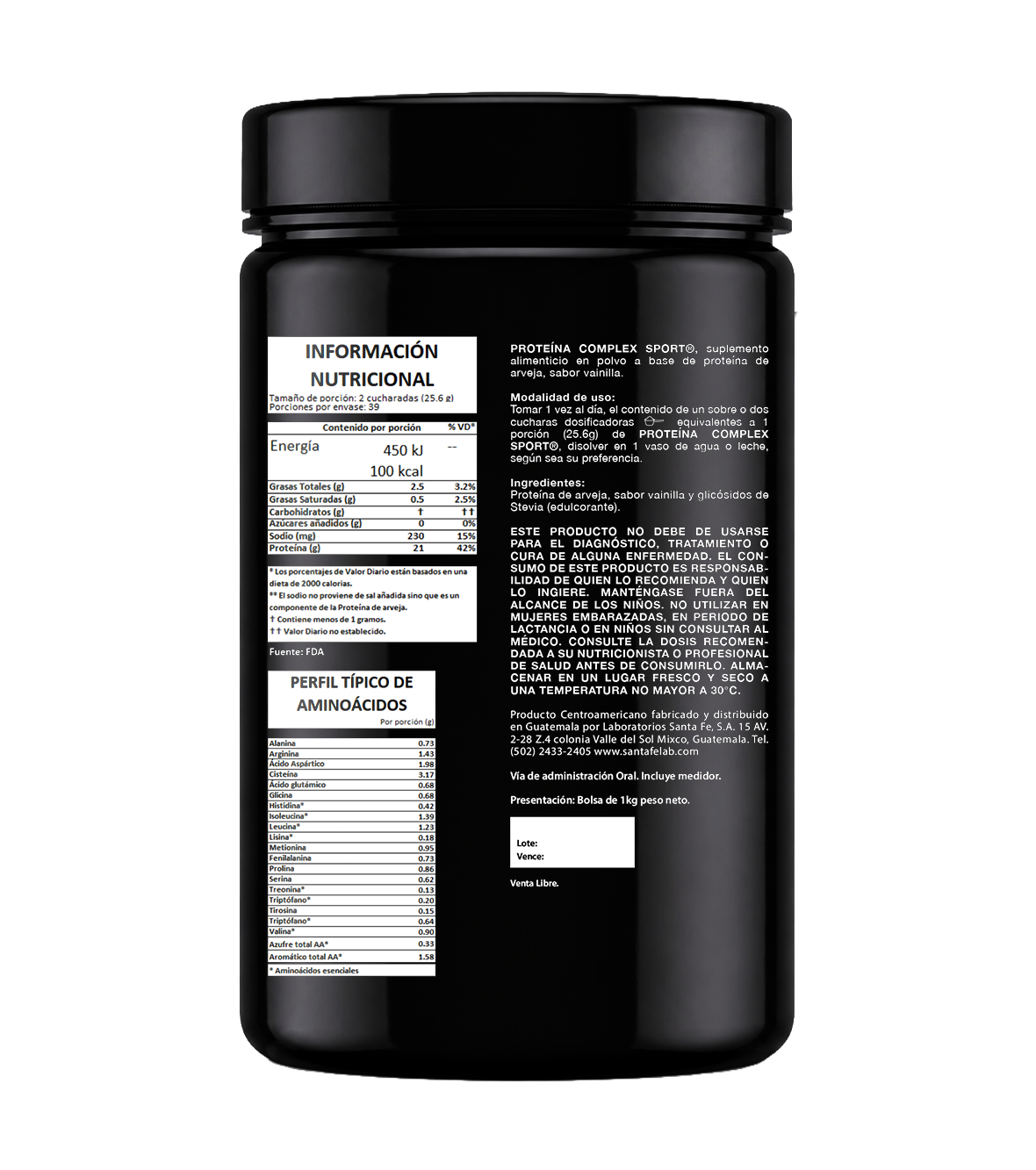 Proteina Vegana Complex Sport - Informacion del producto